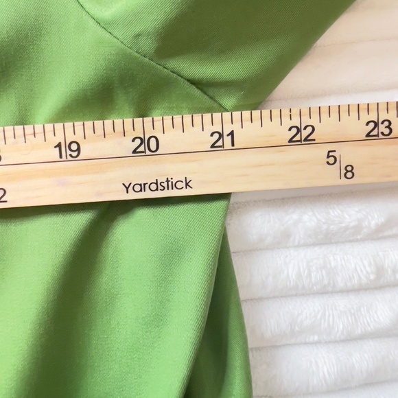 # A215  Ft INC  Y2K Revival  Lime Green Shirt Dress with Mesh Ruffle NWT XL - Picture 4 of 8